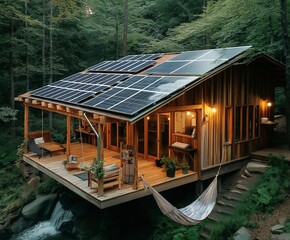 Eco-Friendly Solar-Powered Mountain Retreat: A Nature Escape with Modern Architecture and Rustic Charm