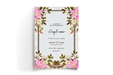 BRIDAL SHOWER FLORAL INVITATION TEMPLATE