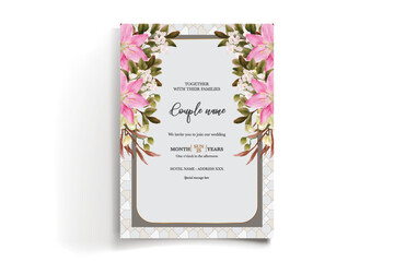 BRIDAL SHOWER FLORAL INVITATION TEMPLATE