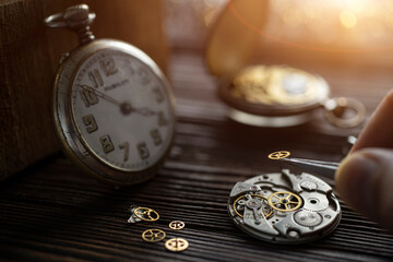 Watchmaker's workshop, mechanical watch repair