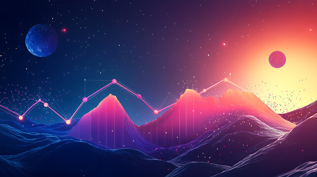 growth chart with dynamic uplift arrow reflecting financial progression showing business success revenue increase and analytics trend concept visualization scene