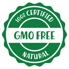 Isolated green GMO-free label template