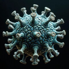 The appearance of the virus with the capsid and its internal contents. Generated AI