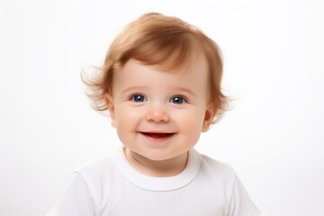 Naklejka premium Smiling cute baby portrait smile photo.