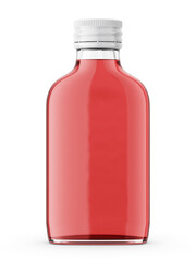 Flat vodka bottle mockup