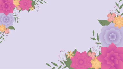 stunning floral background with a flower frame. Perfect for invitations, greeting cards, presentations, and web design. Free high-quality vector image for personal and commercial use.