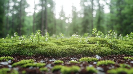 Forest Floor Moss and Plants