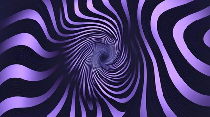 Abstract Swirling Lines Create a Purple and Dark Blue Tunnel