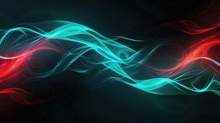 Obraz premium Abstract depiction of flowing colored lines on a dark background