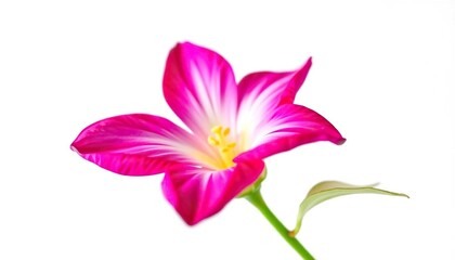 Fototapeta premium A single, vibrant bloom isolated against a pure white backdrop, botanical, elegance