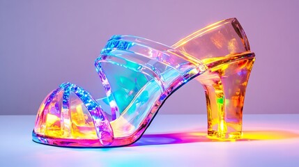 Generic Luminous Crystalline Scene Pulses Iridescent