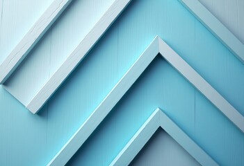 Obraz premium エレガントなパステルブルーの幾何学的な木材の抽象：滑らかで創造的なデザインで、幾何学的な形状と木材のテクスチャが特徴で、現代アートやデザインプロジェクトに最適です。
