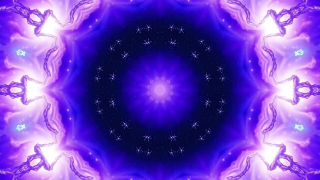 outer space night mandala kaleidoscope