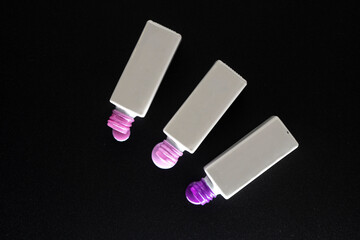 Nail Polish on black Background