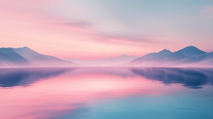 Obraz premium Pink and blue gradient with soft transitions, softly glowing and blending, evoking a peaceful and ethereal ambiance