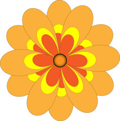 flower, multicolored, cartoon, decor, cute