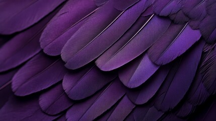 cock, macro, violet solid background, rich plumage with soft light reflections, luxurious feel with intricate feather texture.