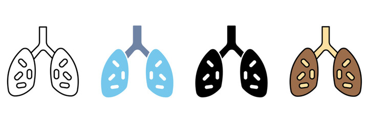 Lungs concept line icon. Simple element illustration.