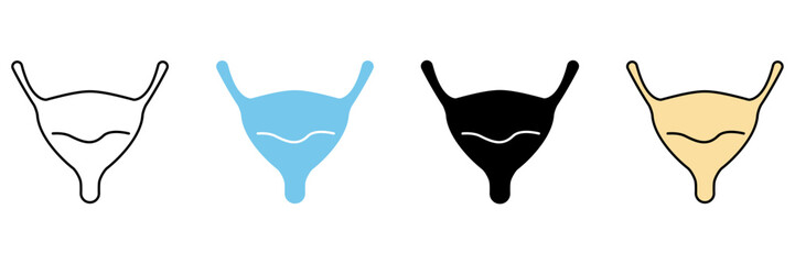 Obraz premium Uterus concept line icon. Simple element illustration.