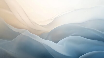 Obraz premium Soft abstract gradient with light beige and blue hues, gently blending, evoking a calm and peaceful aesthetic