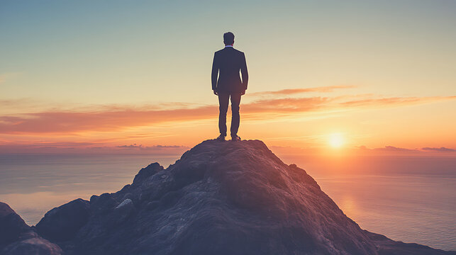 growth and ambition concept of new beginnings, powerful mindset shift toward success, personal development journey leadership motivation and future goals inspiration aesthetic scene