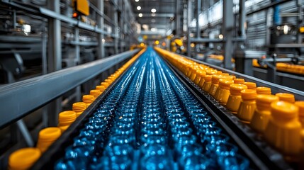 Obraz premium Recycling facility processing reusable materials for a circular economy approach