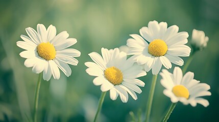Fototapeta premium Delicate Daisies in a Summer Meadow