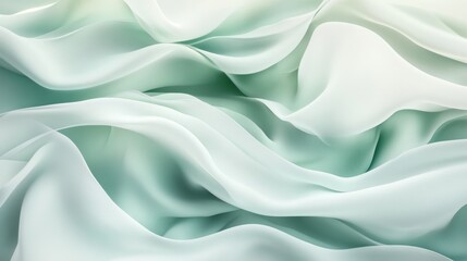 Obraz premium Soft abstract gradient with light grey and green hues, blending gently, creating a peaceful and ethereal atmosphere