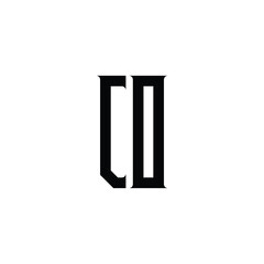 CO monogram logo design letter text name symbol monochrome logotype alphabet character simple logo