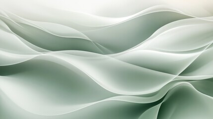 Obraz premium Soft abstract gradient with light grey and green hues, blending gently, creating a peaceful and ethereal atmosphere