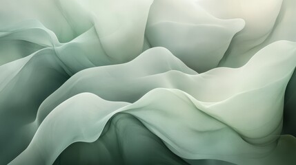 Fototapeta premium Soft abstract gradient with light grey and green hues, blending gently, creating a peaceful and ethereal atmosphere