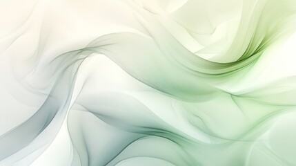 Obraz premium Soft abstract gradient with light grey and green hues, blending gently, creating a peaceful and ethereal atmosphere
