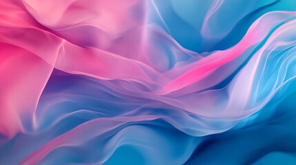 Obraz premium Soft abstract gradient with pink and blue hues, blending smoothly with blurred edges, creating a calm and dreamy mood