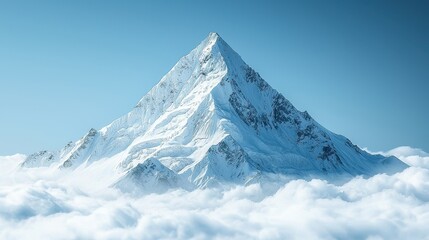 Majestic Mountain Peak Above Clouds