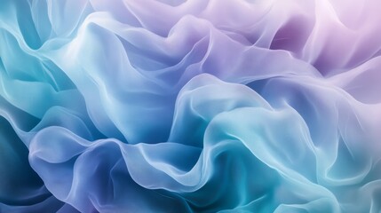 Fototapeta premium Soft abstract gradient with teal and purple hues, blending smoothly with blurred edges, creating a calm and ethereal mood