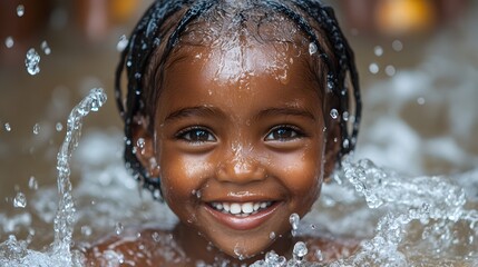 Obraz premium A clean water initiative providing safe drinking water to improve global health