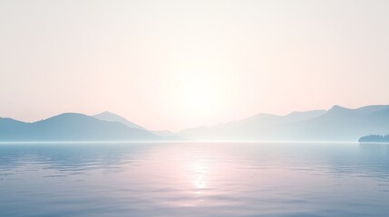 Fototapeta premium Soft pastel gradient with light pink and grey hues, gently blending, creating a dreamy and calming atmosphere