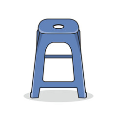 plastic chair kursi plastik vector illustration