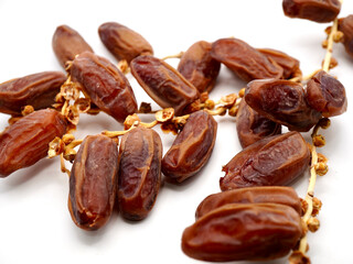 Tunisian dates on a white background