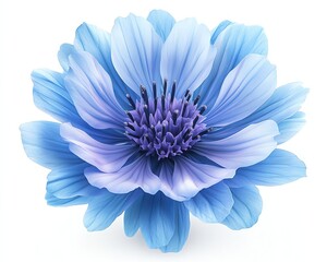 Obraz premium Vibrant blue flower with delicate petals.