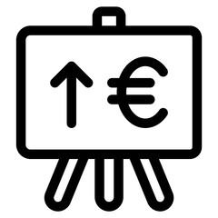 euro growth icon