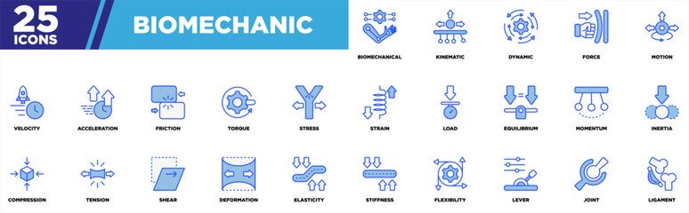 Biomechanic Iconset Blue White
