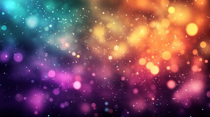 Obraz premium Vibrant iridescent gradient with a soft blend of purple, orange, and teal hues, softly glowing with blurred edges, evoking a futuristic and dreamy atmosphere