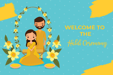 Welcome To The Haldi Ceremony Design