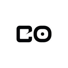 CO monogram logo design letter text name symbol monochrome logotype alphabet character simple logo