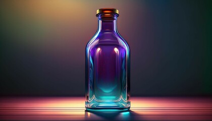glass transparent empty bottle