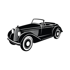 Obraz premium retro car vector on white background