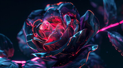Cyberpunk rose background
