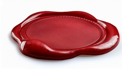 red wax seal or stamp isolated