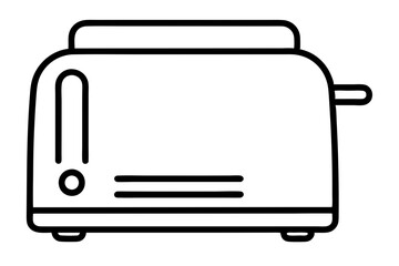 Toaster Line Art Illustration for Kitchen Appliance Branding and Retail

